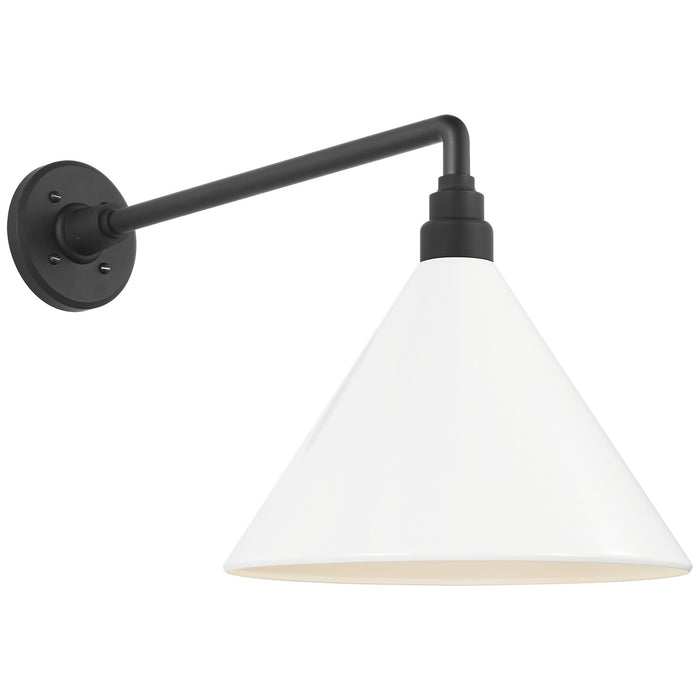 Visual Comfort Signature TOB 2812MBK/S11-WHT LED Barn Light, Matte Black