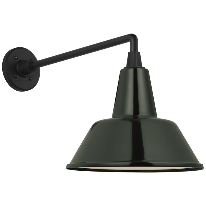 Visual Comfort Signature TOB 2812MBK/S1-G LED Barn Light, Matte Black