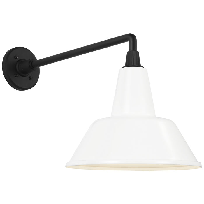 Visual Comfort Signature TOB 2812MBK/S1-WHT LED Barn Light, Matte Black