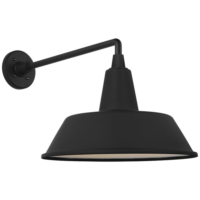 Visual Comfort Signature TOB 2812MBK/S2-MBK LED Barn Light, Matte Black
