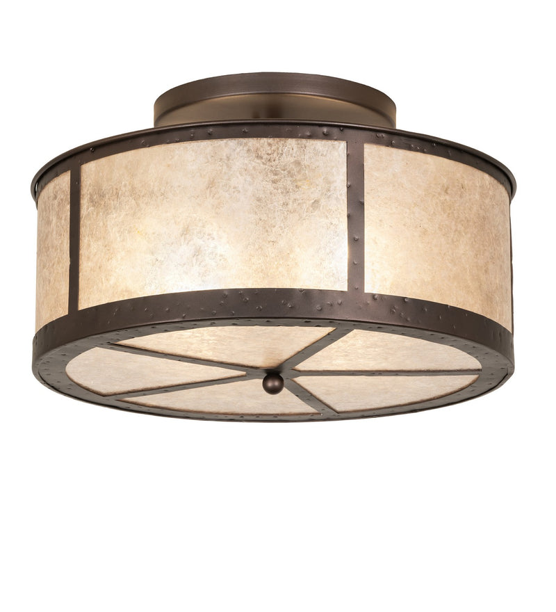 Meyda Tiffany 283290 Four Light Semi-Flushmount, Mahogany Bronze
