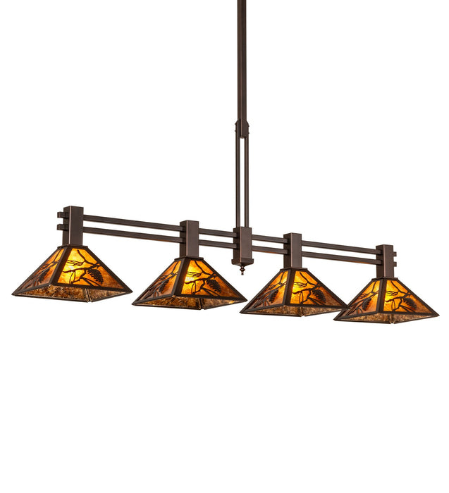 Meyda Tiffany 283688 Four Light Island Pendant, Mahogany Bronze