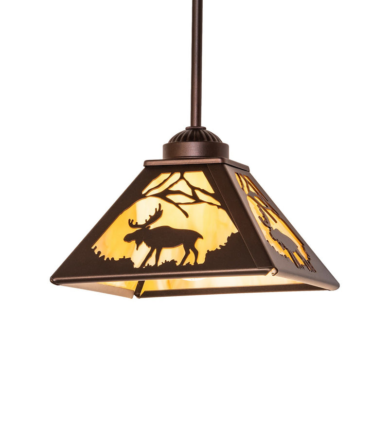 Meyda Tiffany 284327 One Light Pendant, Mahogany Bronze