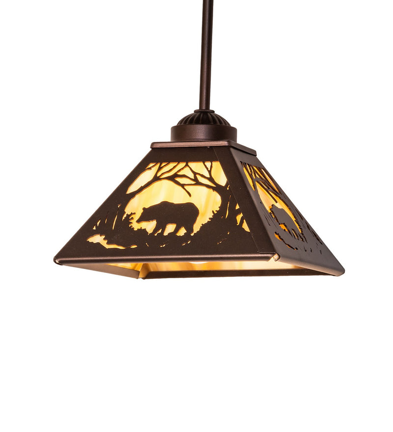 Meyda Tiffany 284328 One Light Pendant, Mahogany Bronze