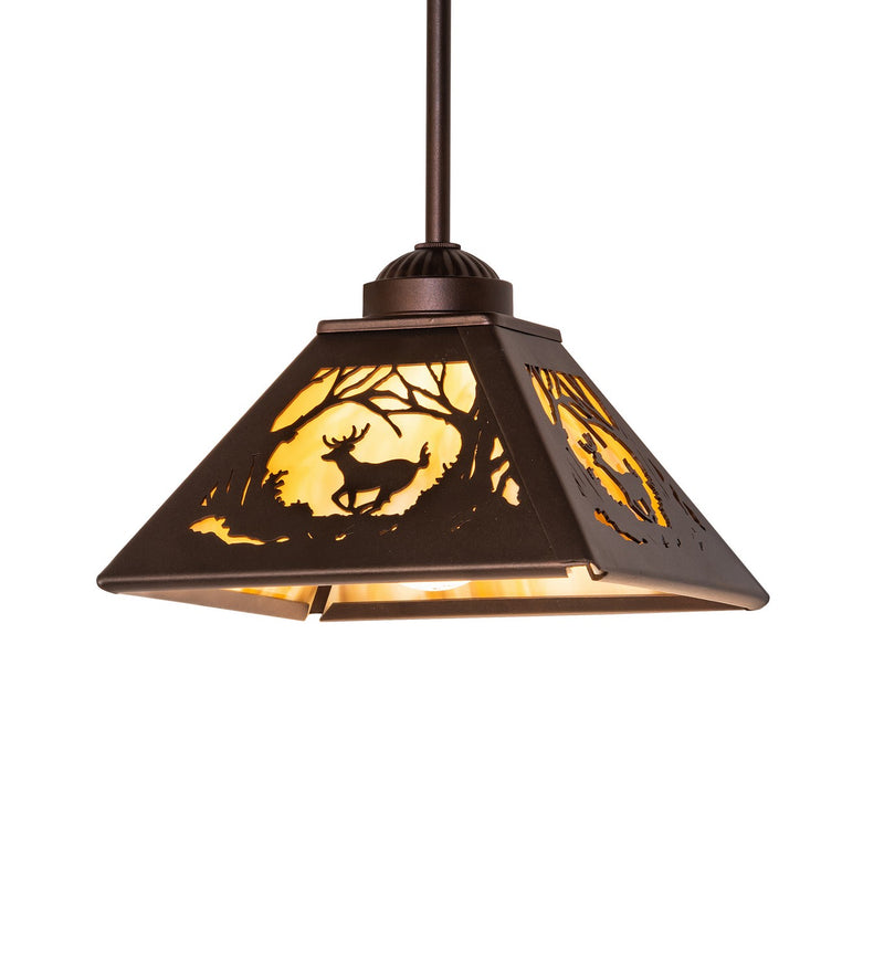 Meyda Tiffany 284329 One Light Pendant, Mahogany Bronze