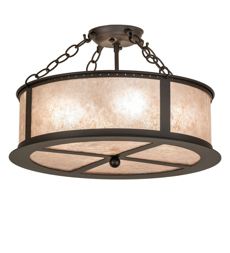 Meyda Tiffany 284571 Four Light Semi-Flushmount, Oil Rubbed Bronze