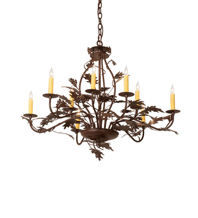 Meyda Tiffany 284699 Nine Light Chandelier, Cafe Noir