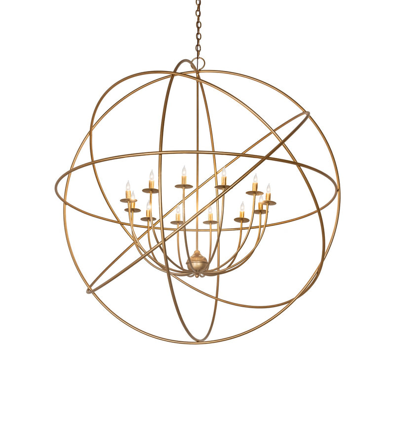 Meyda Tiffany 285369 12 Light Chandelier, Gold Metallic