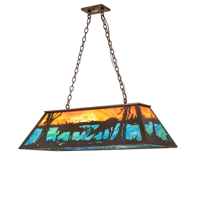 Meyda Tiffany 287509 Six Light Pendant, Mahogany Bronze