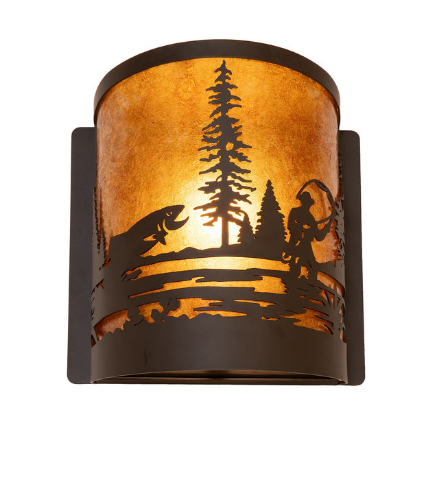 Meyda Tiffany 287667 One Light Wall Sconce, Oil Rubbed Bronze