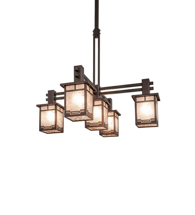Meyda Tiffany 283291 Five Light Chandelier, Mahogany Bronze