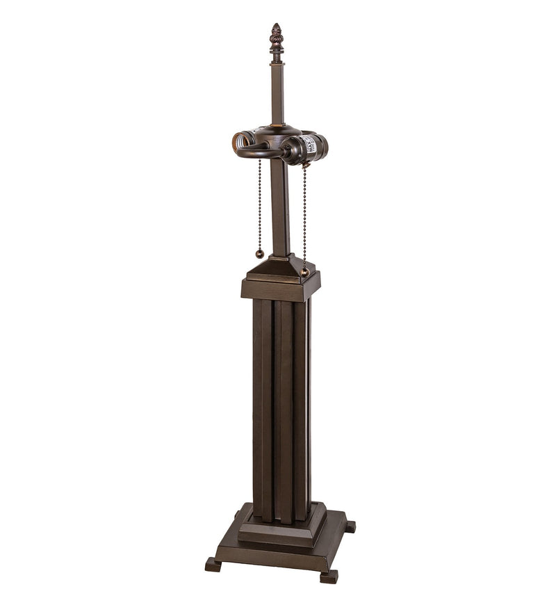 Meyda Tiffany 286705 Two Light Table Base, Mahogany Bronze
