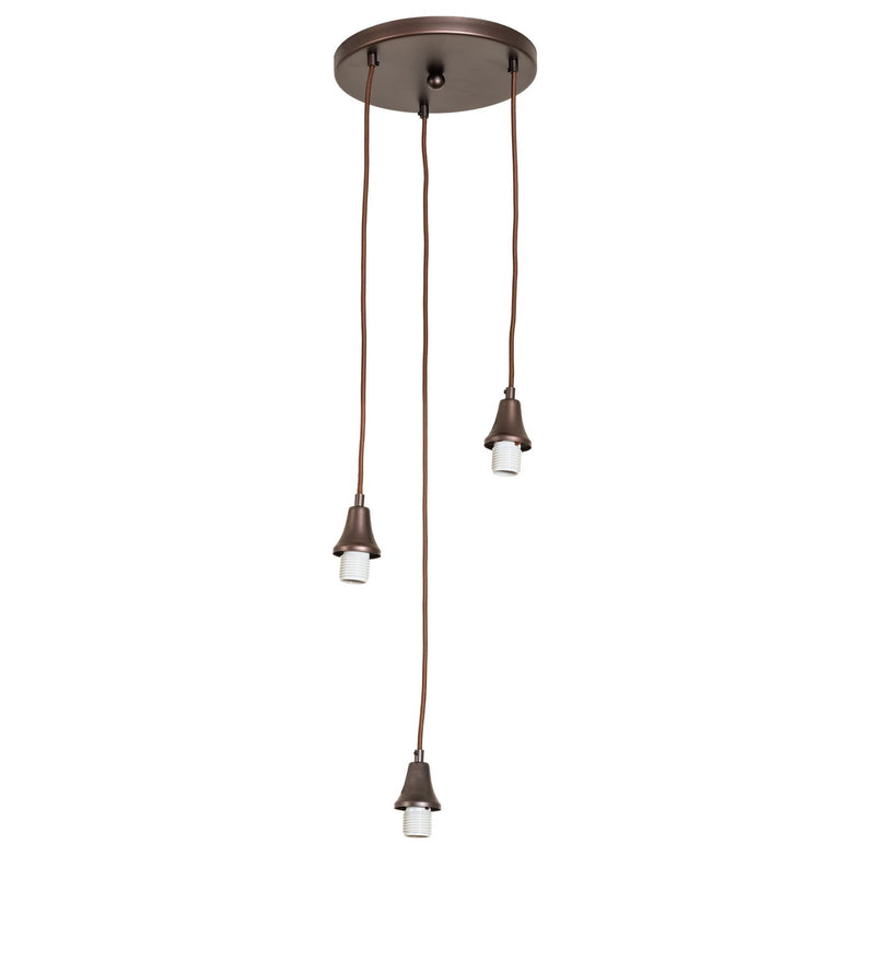 Meyda Tiffany 287132 Three Light Pendant Hardware, Mahogany Bronze