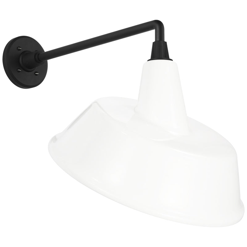 Visual Comfort Signature TOB 2812MBK/S4-WHT LED Barn Light, Matte Black