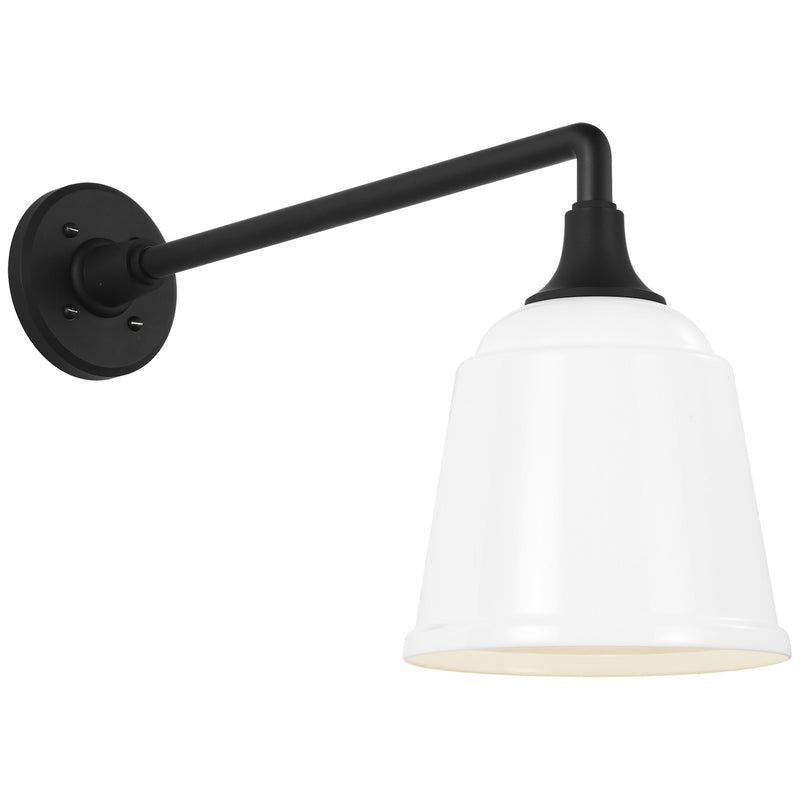 Visual Comfort Signature TOB 2812MBK/S5-WHT LED Barn Light, Matte Black