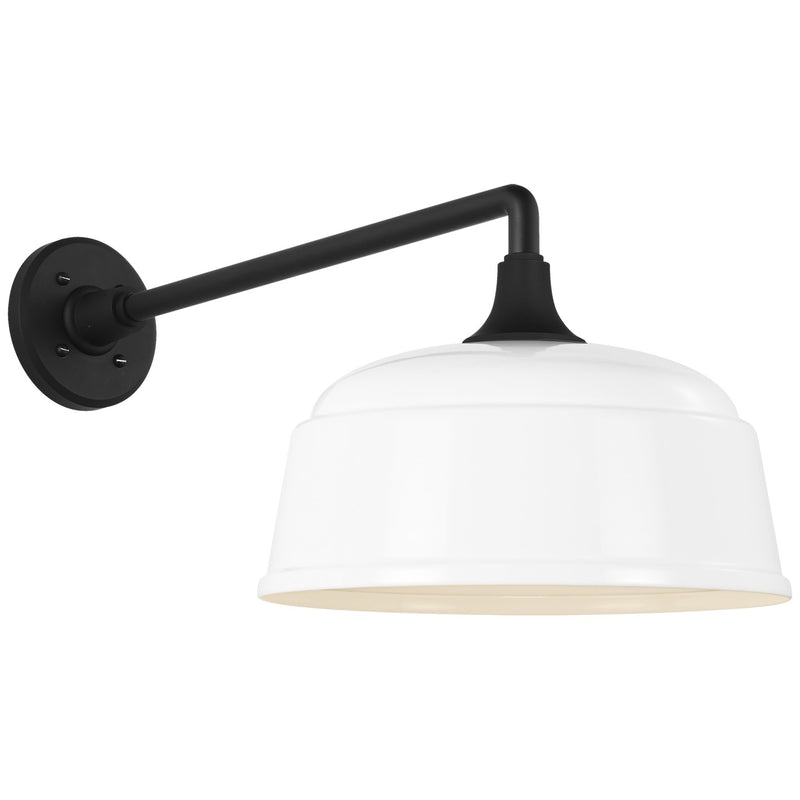 Visual Comfort Signature TOB 2812MBK/S6-WHT LED Barn Light, Matte Black