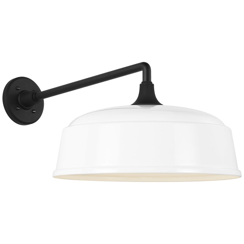 Visual Comfort Signature TOB 2812MBK/S7-WHT LED Barn Light, Matte Black
