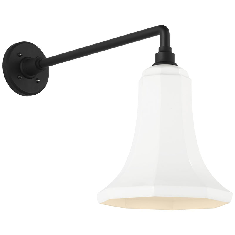 Visual Comfort Signature TOB 2812MBK/S9-WHT LED Barn Light, Matte Black