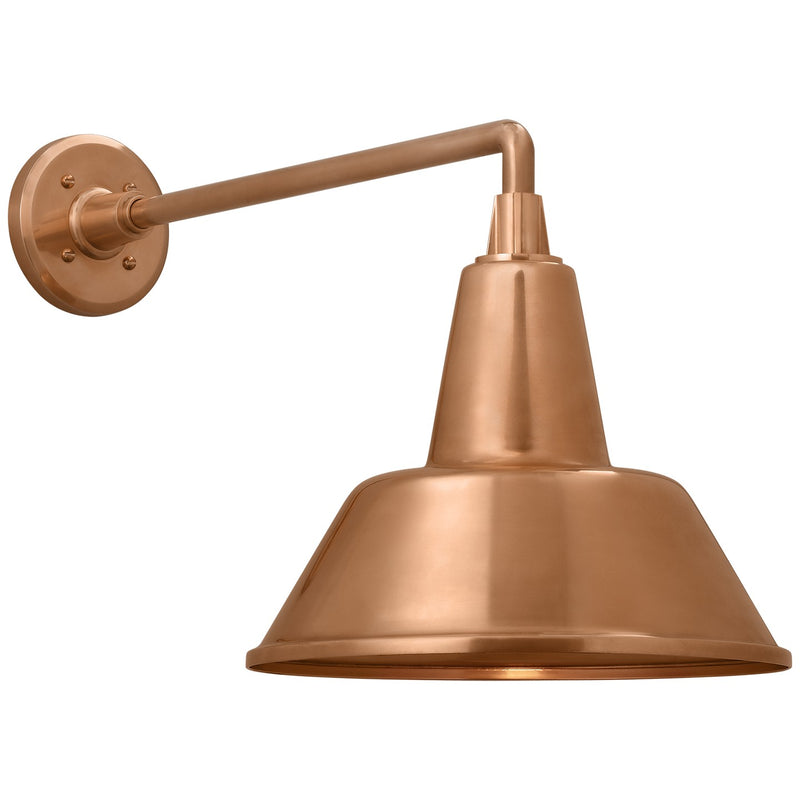 Visual Comfort Signature TOB 2812SC/S1-SC LED Barn Light, Soft Copper