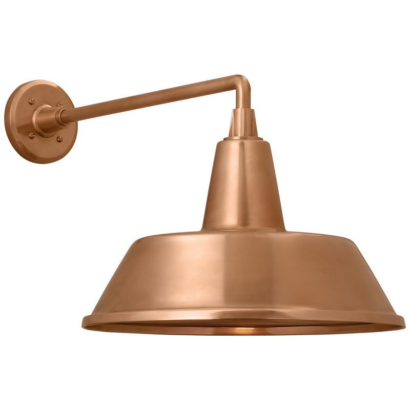 Visual Comfort Signature TOB 2812SC/S2-SC LED Barn Light, Soft Copper