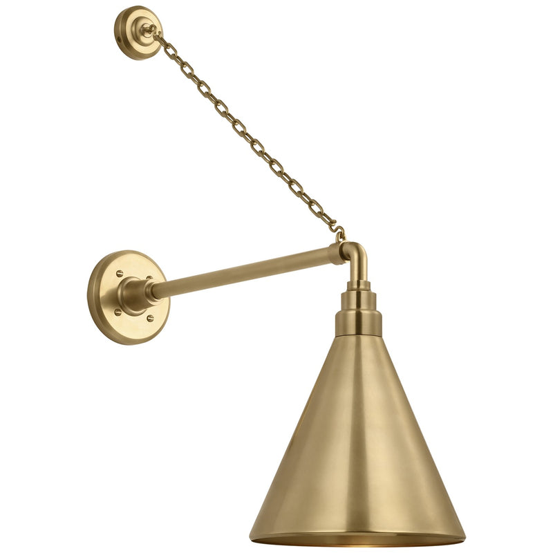 Visual Comfort Signature TOB 2813HAB/S10-HAB LED Barn Light, Hand-Rubbed Antique Brass