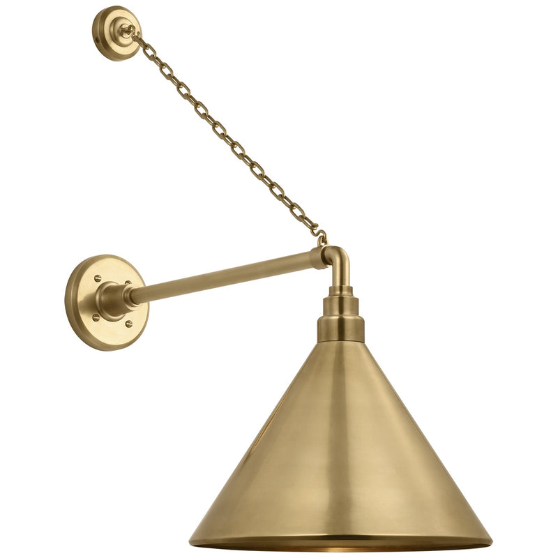 Visual Comfort Signature TOB 2813HAB/S11-HAB LED Barn Light, Hand-Rubbed Antique Brass