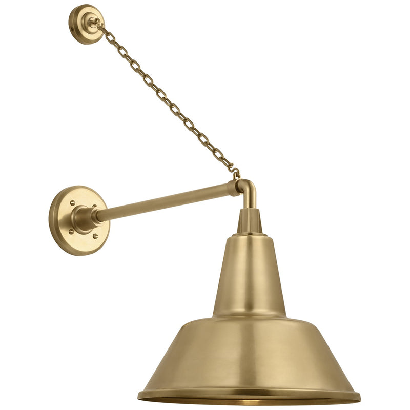 Visual Comfort Signature TOB 2813HAB/S1-HAB LED Barn Light, Hand-Rubbed Antique Brass