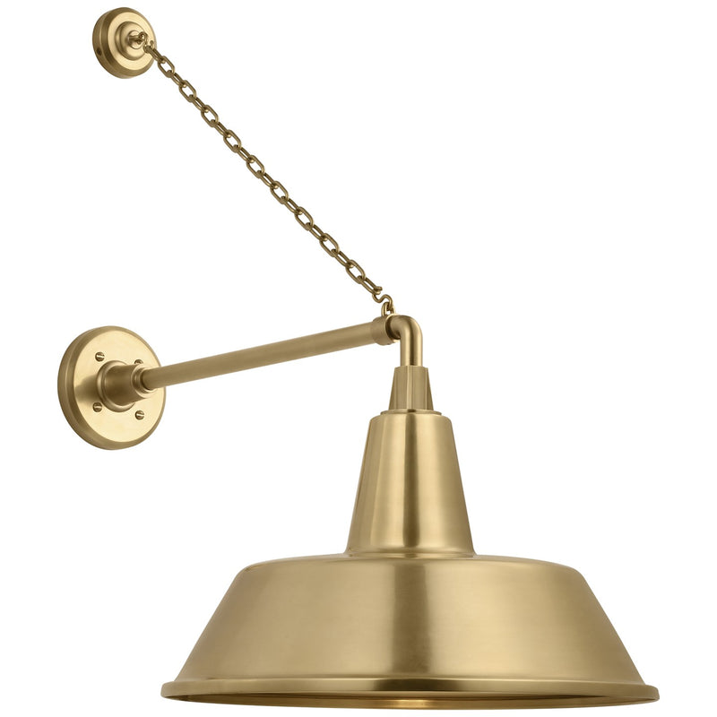 Visual Comfort Signature TOB 2813HAB/S2-HAB LED Barn Light, Hand-Rubbed Antique Brass