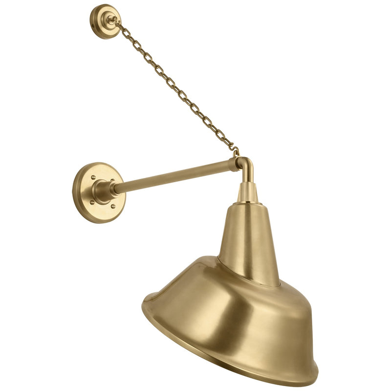 Visual Comfort Signature TOB 2813HAB/S3-HAB LED Barn Light, Hand-Rubbed Antique Brass