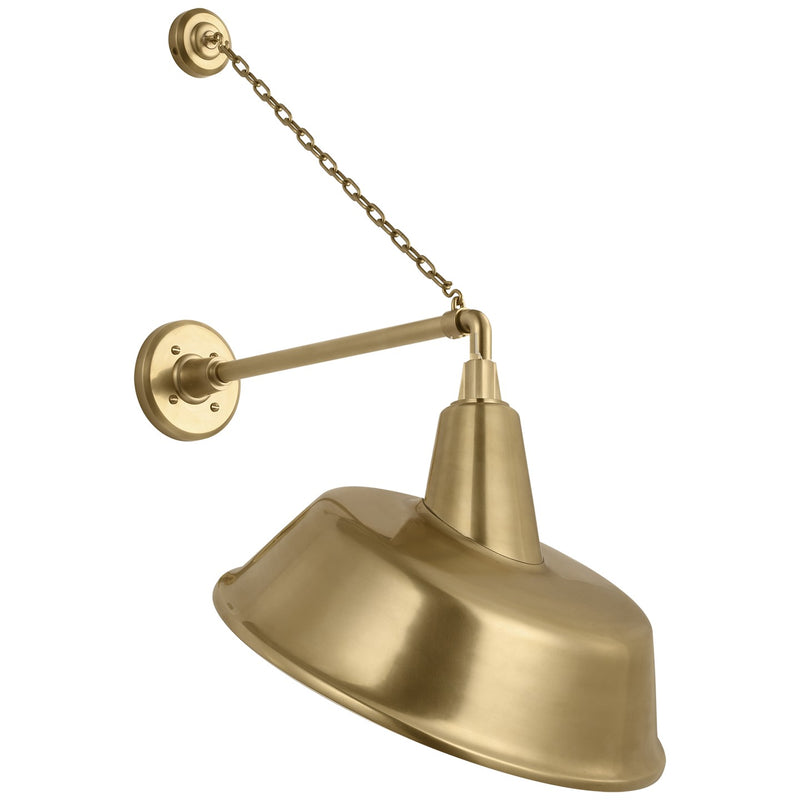 Visual Comfort Signature TOB 2813HAB/S4-HAB LED Barn Light, Hand-Rubbed Antique Brass