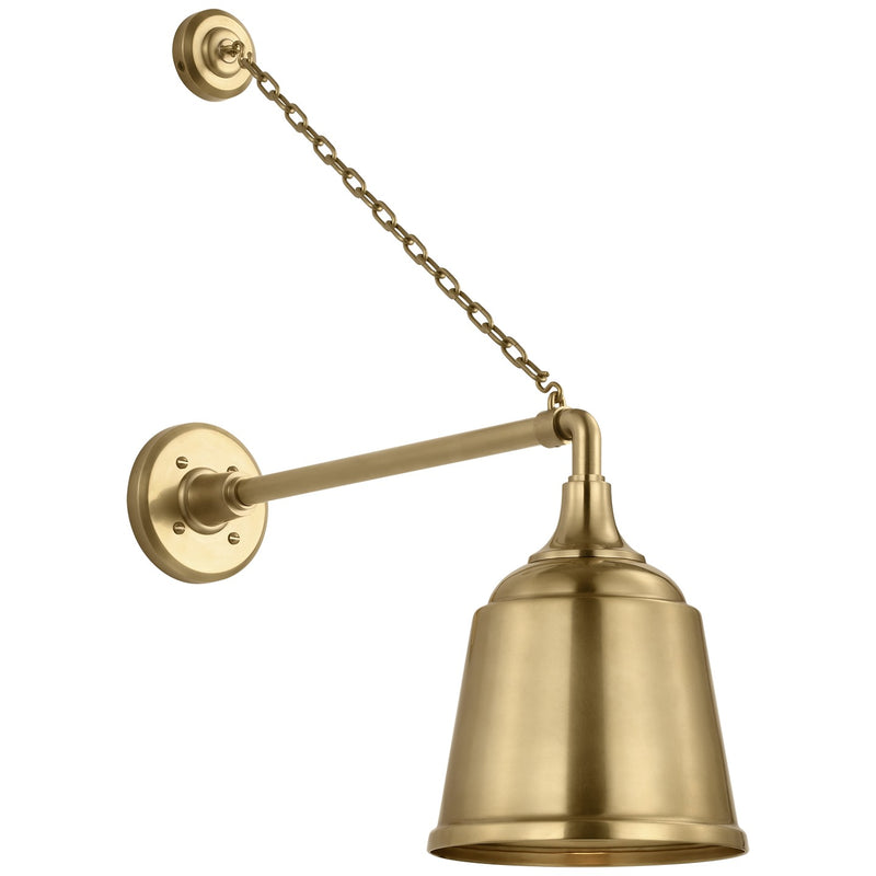 Visual Comfort Signature TOB 2813HAB/S5-HAB LED Barn Light, Hand-Rubbed Antique Brass