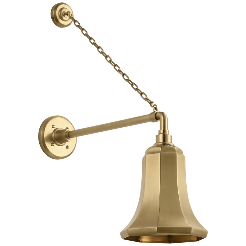 Visual Comfort Signature TOB 2813HAB/S8-HAB LED Barn Light, Hand-Rubbed Antique Brass