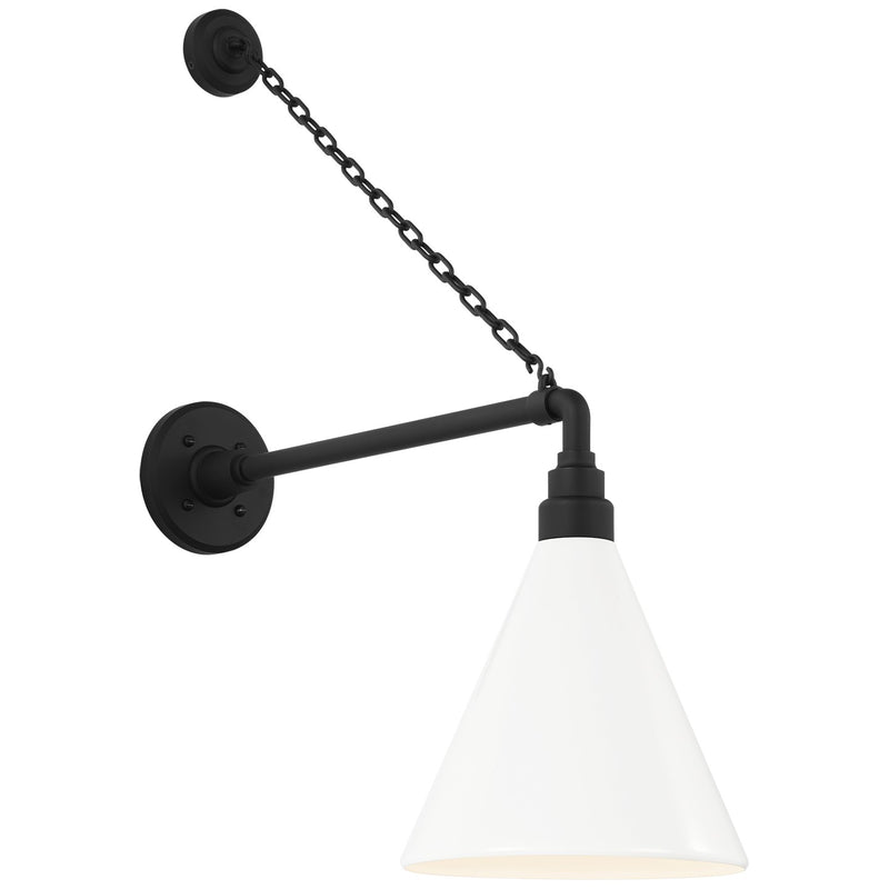 Visual Comfort Signature TOB 2813MBK/S10-WHT LED Barn Light, Matte Black