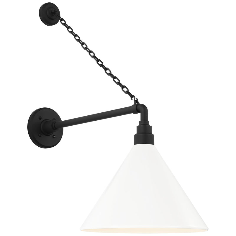 Visual Comfort Signature TOB 2813MBK/S11-WHT LED Barn Light, Matte Black