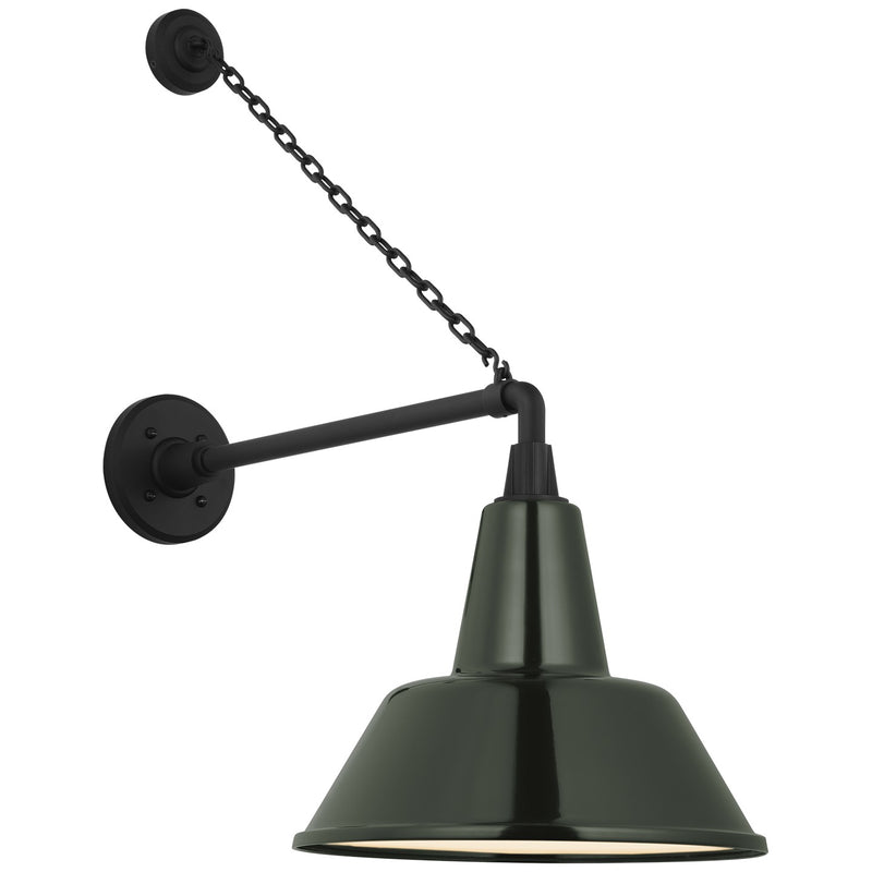 Visual Comfort Signature TOB 2813MBK/S1-G LED Barn Light, Matte Black