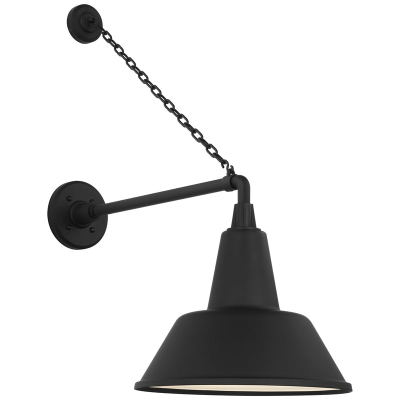 Visual Comfort Signature TOB 2813MBK/S1-MBK LED Barn Light, Matte Black