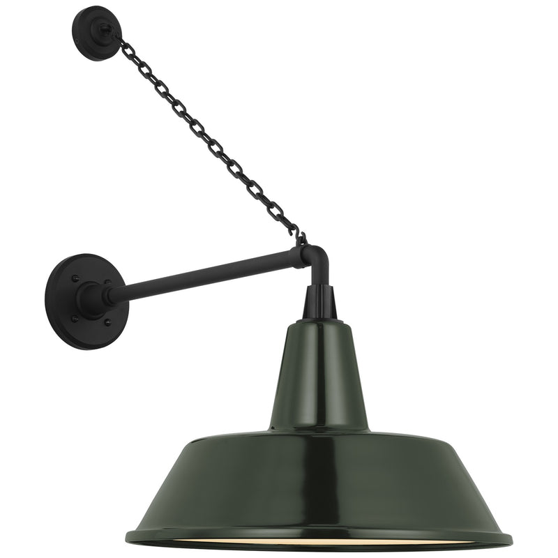 Visual Comfort Signature TOB 2813MBK/S2-G LED Barn Light, Matte Black
