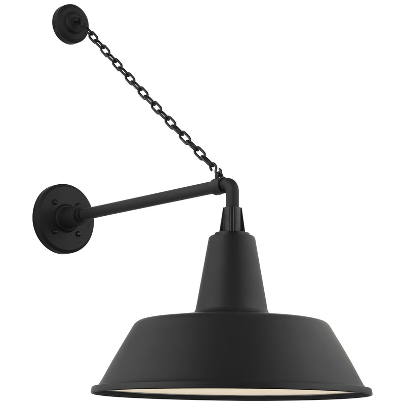 Visual Comfort Signature TOB 2813MBK/S2-MBK LED Barn Light, Matte Black