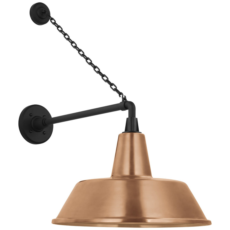 Visual Comfort Signature TOB 2813MBK/S2-SC LED Barn Light, Matte Black