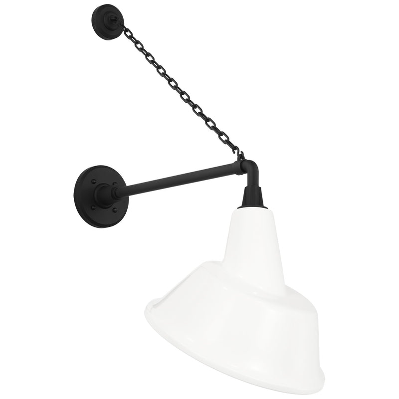 Visual Comfort Signature TOB 2813MBK/S3-WHT LED Barn Light, Matte Black