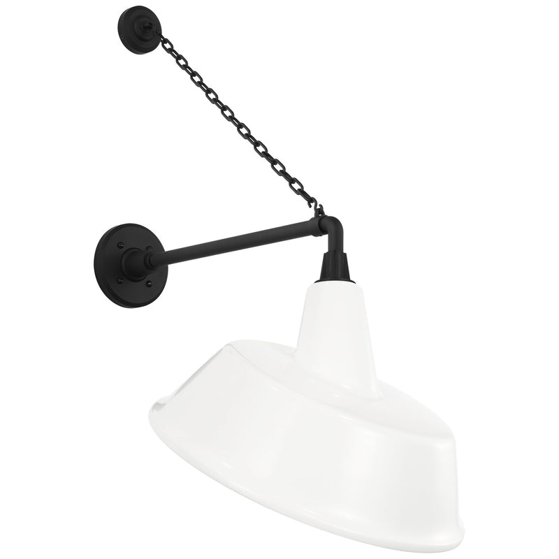 Visual Comfort Signature TOB 2813MBK/S4-WHT LED Barn Light, Matte Black