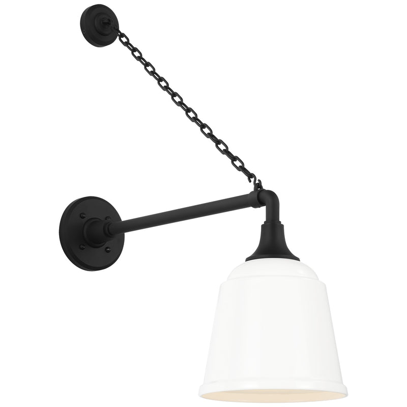 Visual Comfort Signature TOB 2813MBK/S5-WHT LED Barn Light, Matte Black