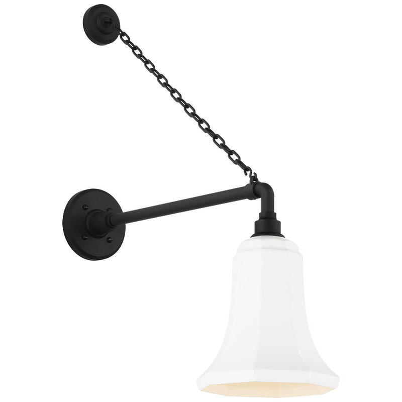 Visual Comfort Signature TOB 2813MBK/S8-WHT LED Barn Light, Matte Black