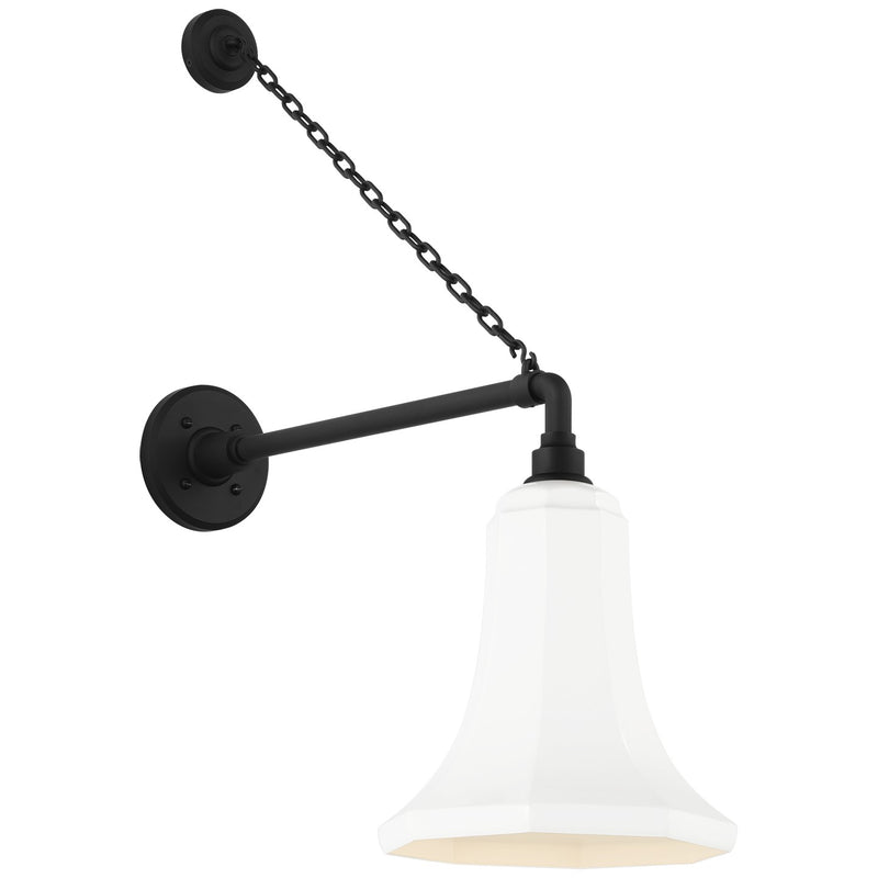 Visual Comfort Signature TOB 2813MBK/S9-WHT LED Barn Light, Matte Black