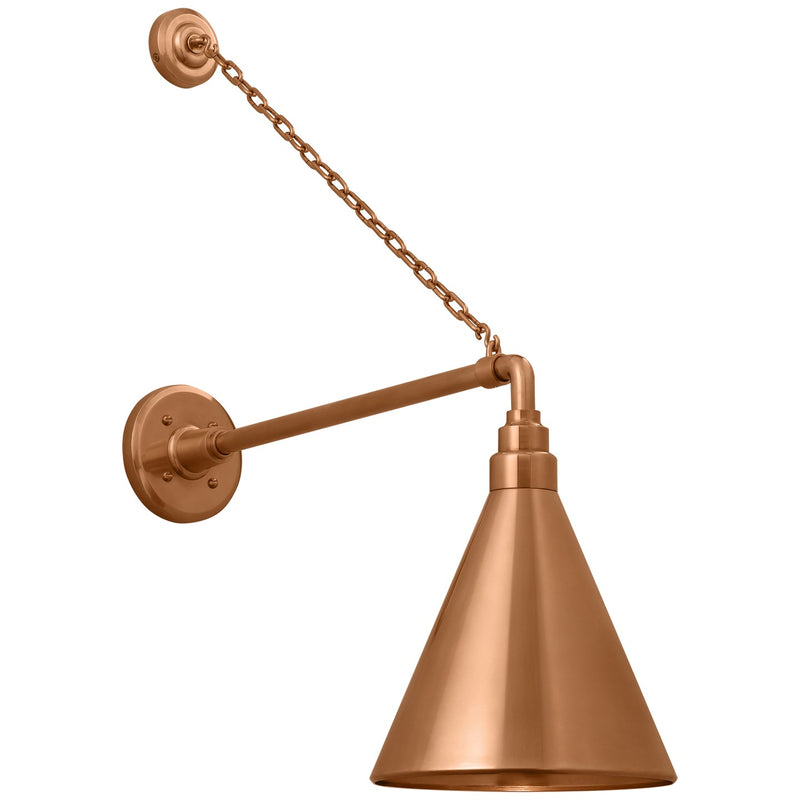 Visual Comfort Signature TOB 2813SC/S10-SC LED Barn Light, Soft Copper