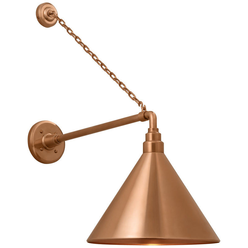 Visual Comfort Signature TOB 2813SC/S11-SC LED Barn Light, Soft Copper