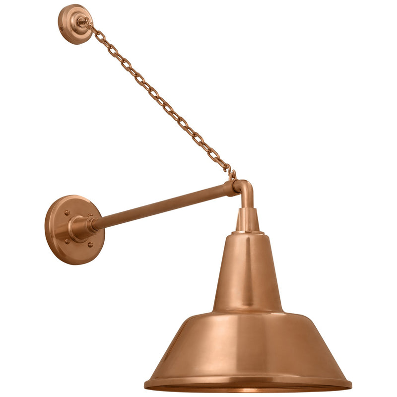 Visual Comfort Signature TOB 2813SC/S1-SC LED Barn Light, Soft Copper