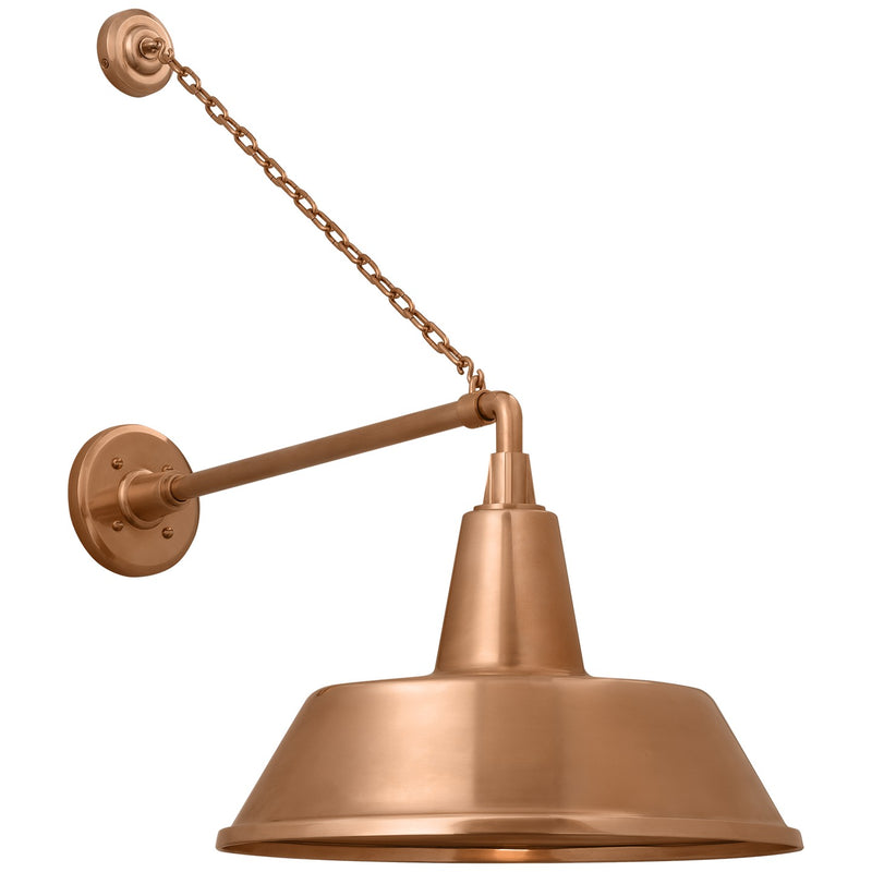 Visual Comfort Signature TOB 2813SC/S2-SC LED Barn Light, Soft Copper