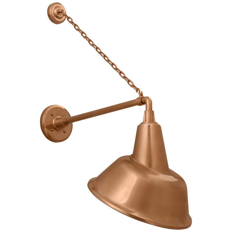 Visual Comfort Signature TOB 2813SC/S3-SC LED Barn Light, Soft Copper