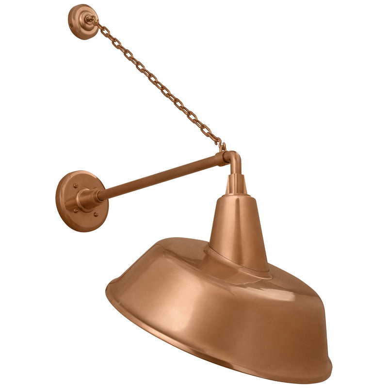 Visual Comfort Signature TOB 2813SC/S4-SC LED Barn Light, Soft Copper